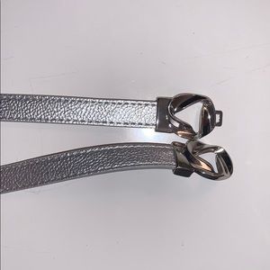 Silver buckle belt